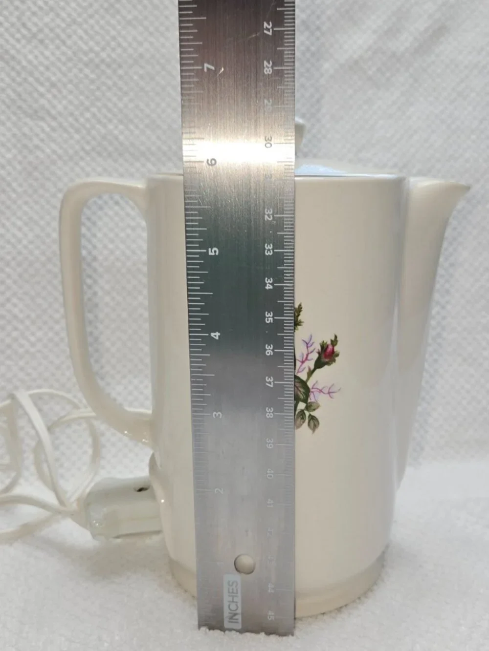 VINTAGE FLORAL ELECTRIC CERAMIC TEA POT - Picture 6 of 6